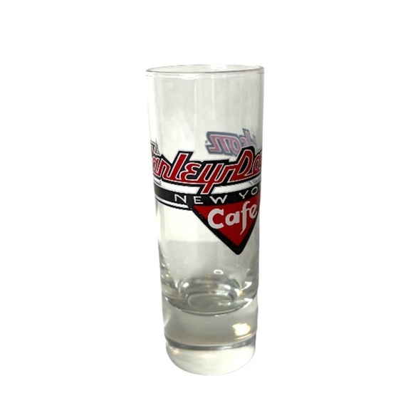 Harley Davidson Cafe‎ New York Tall Shot Glass Motorcycles 4” H - Picture 1 of 7